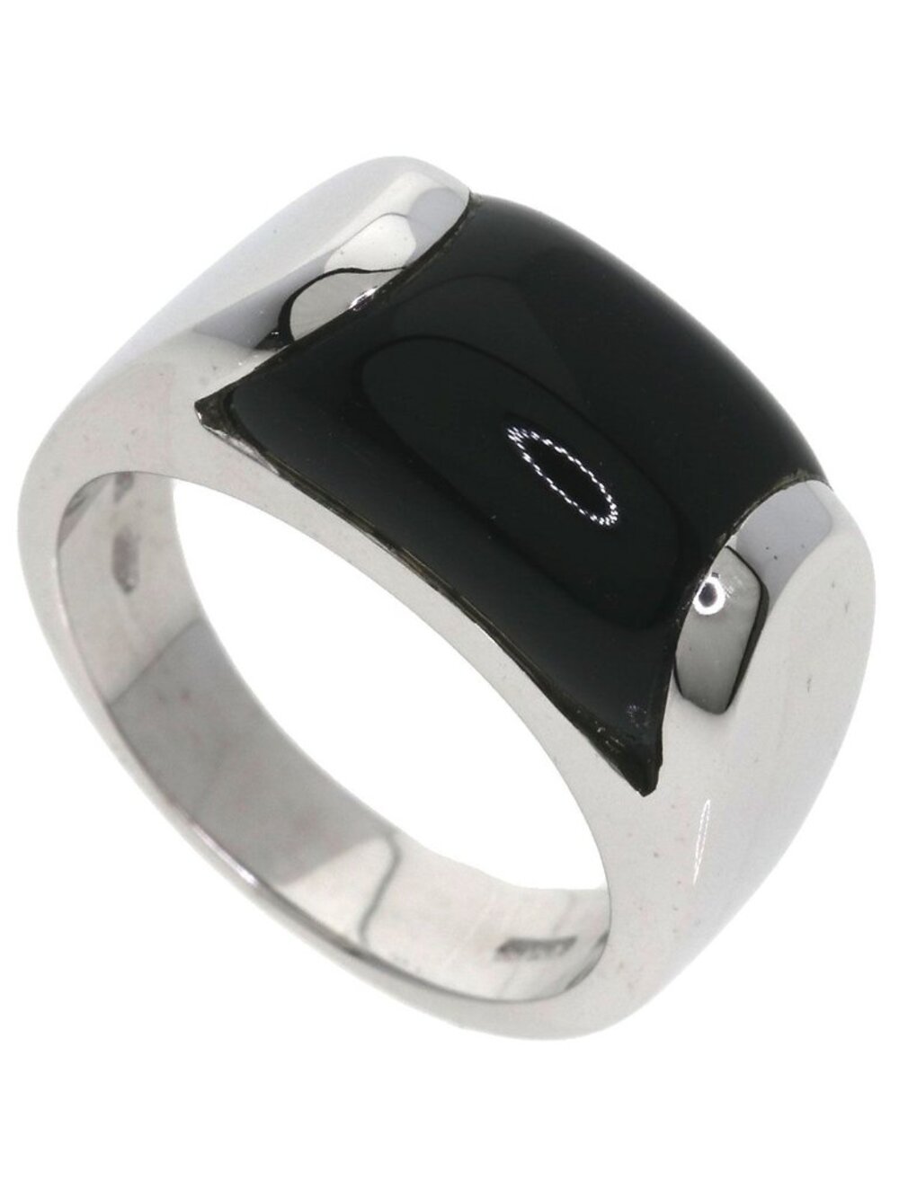 Bvlgari Tronchetto Onyx Ring 18K White Gold